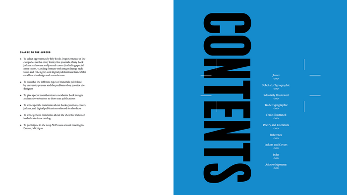 Catalog contents spread