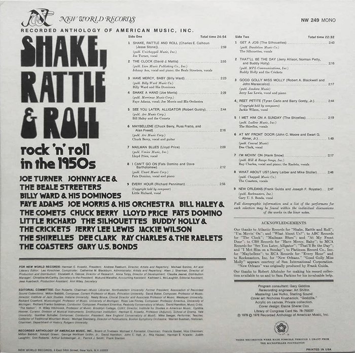 Shake, Rattle &amp; Roll. Rock ’n’ roll in the 1950s album art 2