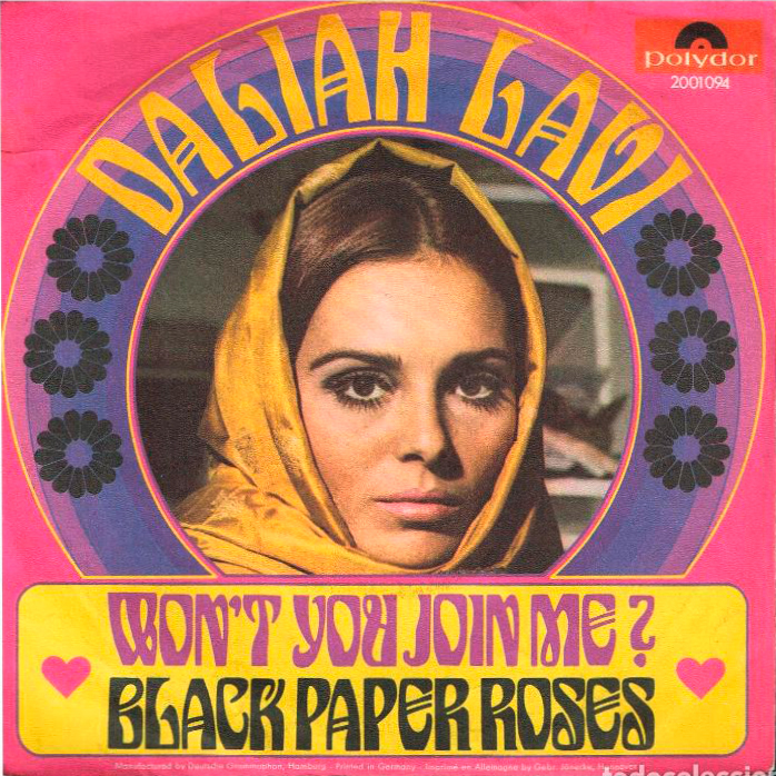 Daliah Lavi – “Won’t You Join Me?” / “Black Paper Roses” German single cover