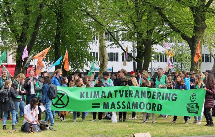 “Climate Change = Mass Murder” – protesters in Amsterdam, The Netherlands.