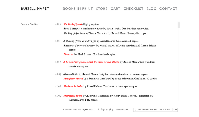 Russell Maret website 4