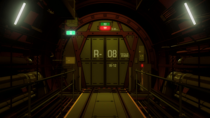 &ldquo;R-08&rdquo; set in Eurostile, including a stenciled version.