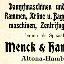 Menck &amp; Hambrock ad (1906)