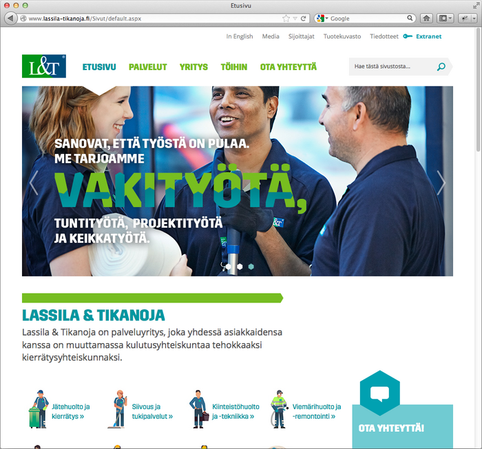 Finnish version of website