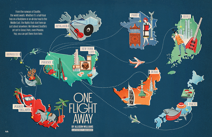 “One Flight Away” – Seattle Met, Feb 2013