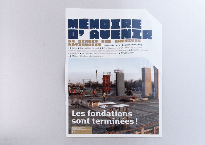 Cover of Mémoire d’avenir n° 1, February–April 2010.