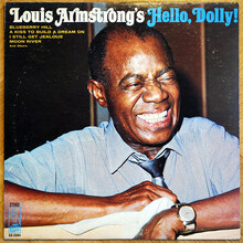 <cite>Louis Armstrong’s Hello, Dolly! </cite>album art