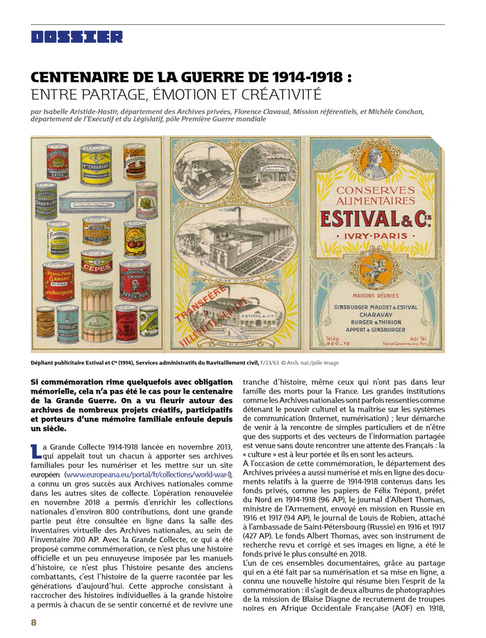 Page from Mémoire d’avenir n° 35, July–September 2019. Graphic design by Léa Pinard.