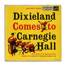 Stan Rubin &amp; his Tigertown Five – <cite>Dixieland Comes To Carnegie Hall </cite>album art