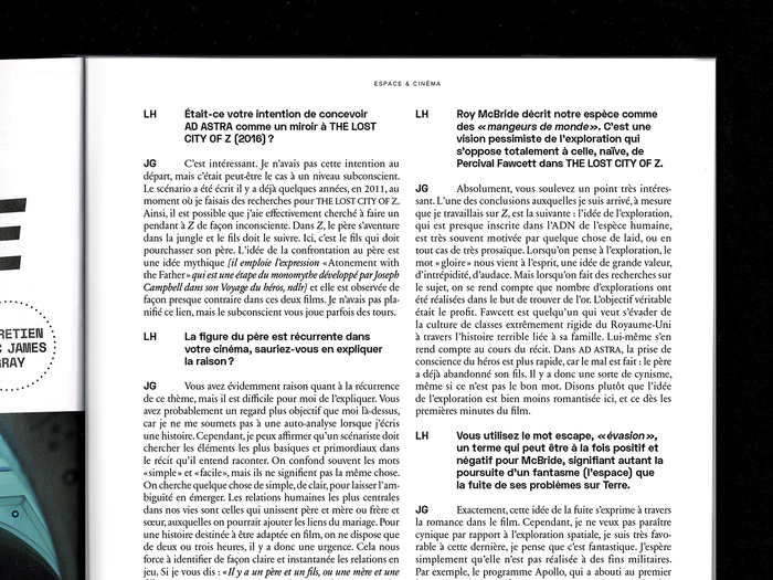 The text typeface is Jan Tschichold’s . In this interview, it’s paired with .