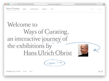 Hans Ulrich Obrist: Ways of Curating website