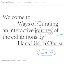 Hans Ulrich Obrist: Ways of Curating website