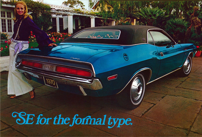 Dodge Challenger ad: “SE for the formal type”